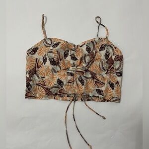 urban outfitters - brand new- seashell coastal boho crop - size small
